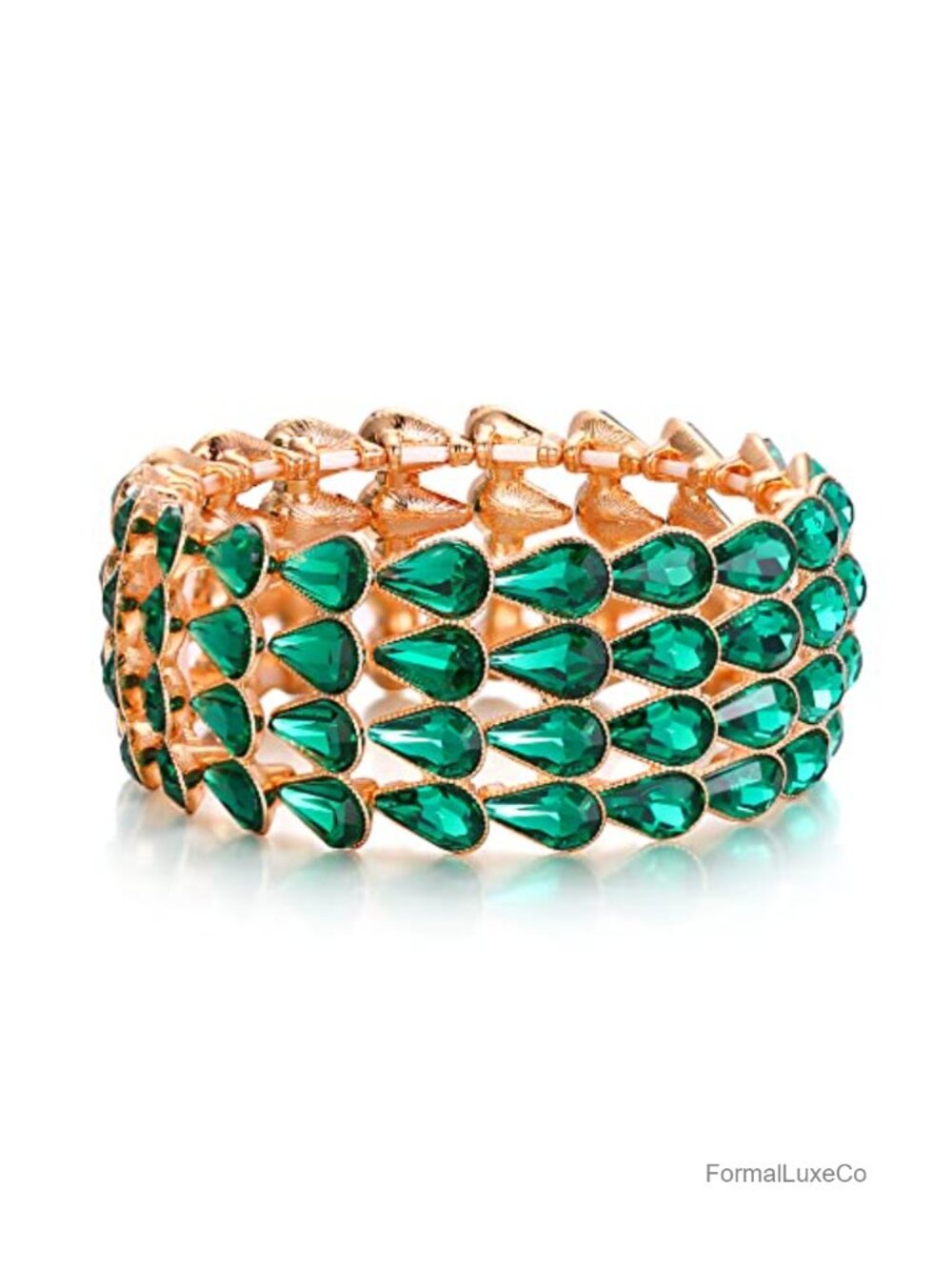 Crystal Stretch Bangle Bracelet Art Deco Vintage Women Wedding Jewelry